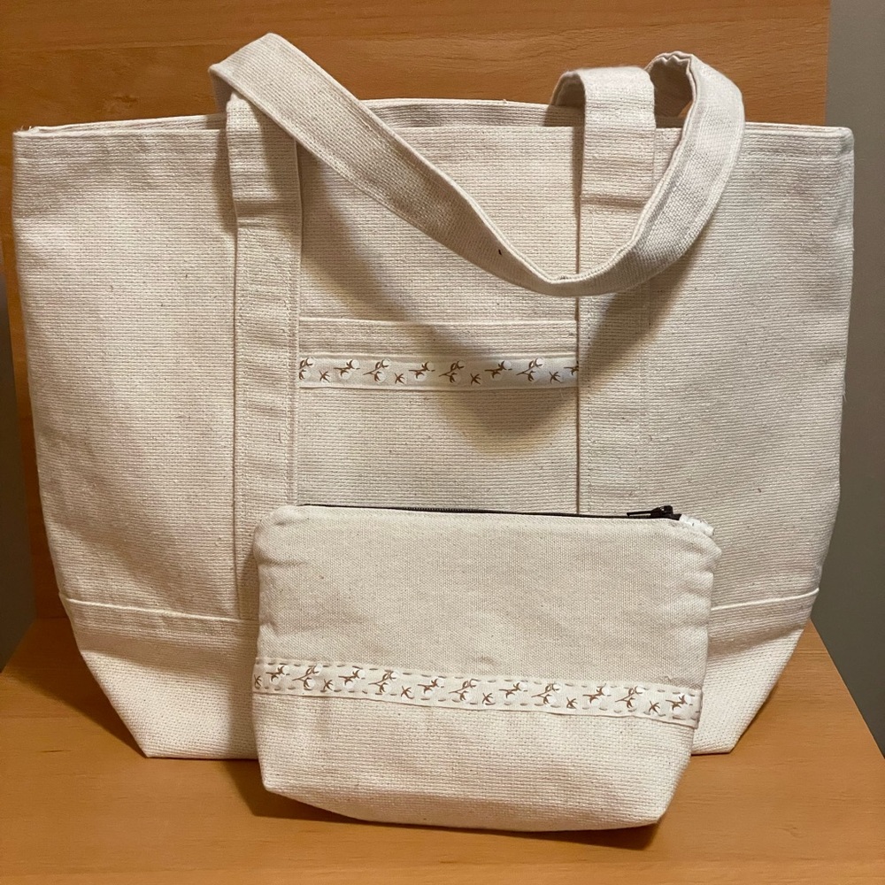 Handmade Tote bag with pouch